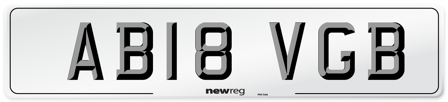 AB18 VGB Number Plate from New Reg